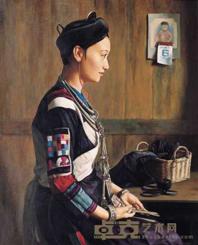 张义波 1993年作 傣族少女 80×65cm